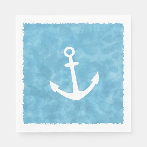 Nautical Anchor Blue Baby Shower Napkins