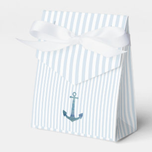 Nautical Anchor Blue Stripe Preppy Favor Boxes