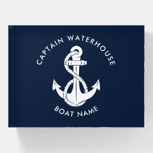 Nautical Anchor Boat Beach House Custom Paperweight