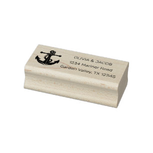 Nautical Anchor Boat Lake Ocean Wedding Rubber Stamp