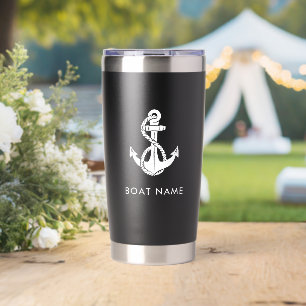 Nautical Anchor Boat Name Beach Swag Custom Insulated Tumbler