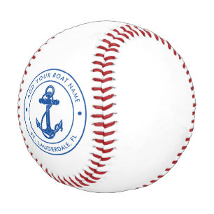 Nautical Anchor Boat Name Beach Trip Baseball