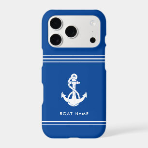 Nautical Anchor Boat Name Blue Custom iPhone 17 Pro Case