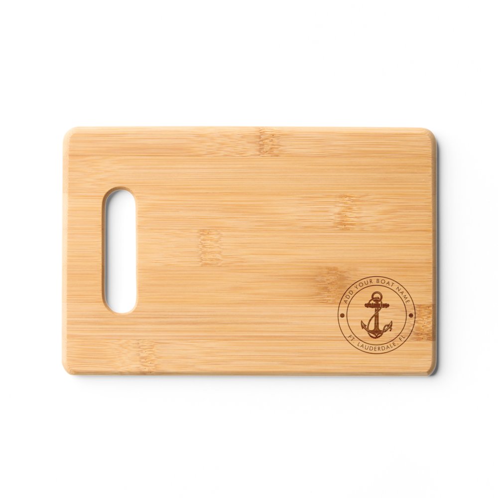 Discover Nautical Anchor Boat Name Custom Personalized Cutting Board