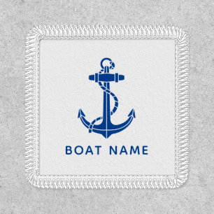 Nautical Anchor Boat Name Custom Patch
