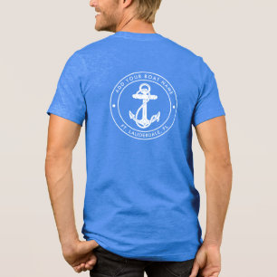 Nautical Anchor Boat Name Custom Tri-Blend Shirt