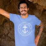 Nautical Anchor Boat Name Custom Tri-Blend Shirt<br><div class="desc">Add your boat name and dock by clicking the "Personalize" button above. Set sail in style with our custom nautical-themed boating swag. The shirt boasts a cute design inspired by the ocean's wonders, featuring classic maritime motifs such as an anchor and rope. Whether you're cruising along the coast or embarking...</div>