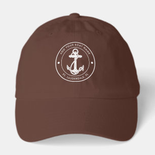 Nautical Anchor Boat Name Family Beach Trip Swag Hat