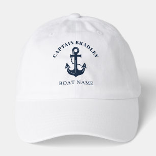 Nautical Anchor Boat Name Hat