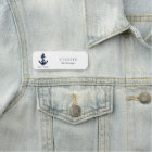 Nautical Anchor Boat Name Navy Blue Employee