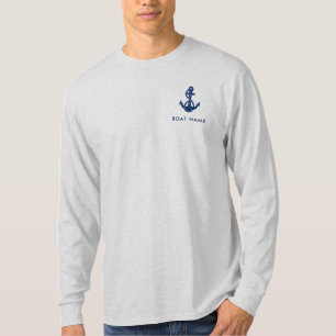 Nautical Anchor Boat Name Sailing Crew Custom T-Shirt