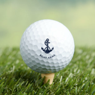 Nautical Anchor Boat Name Sailing Custom Golf Balls