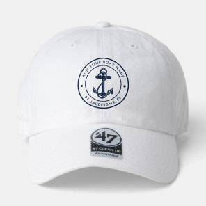 Nautical Anchor Boat Name Sailing Swag Custom 47 Brand Hat