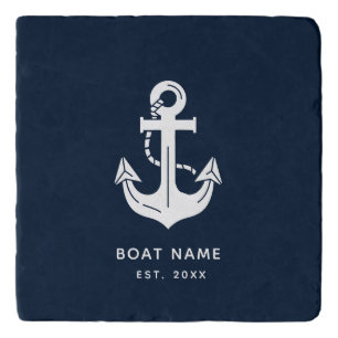 Nautical Anchor Boat Name Trivet