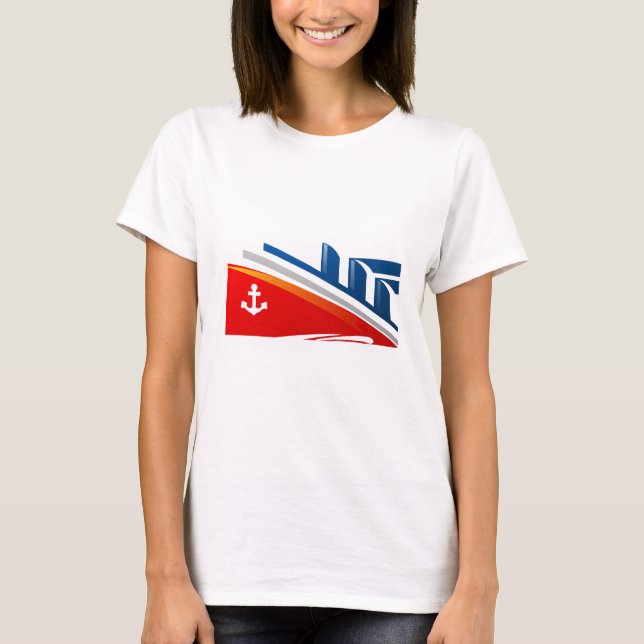 Nautical Anchor Boat Sea Ocean Ship Logo Shirt (Front)