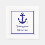Nautical anchor boats name napkins