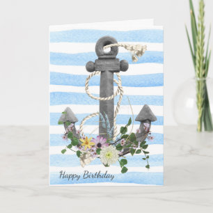 nautical anchor bouquet for birthday card