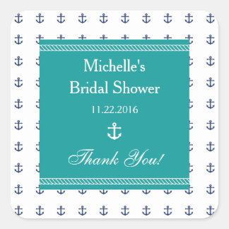 Nautical Anchor Bridal Shower Favor Sticker