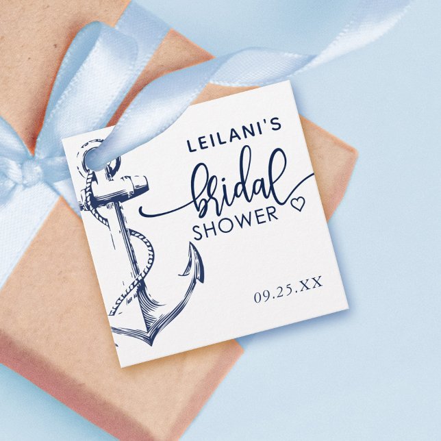 Nautical Anchor Bridal Shower Favor Tags (Creator Uploaded)
