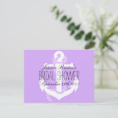 Nautical Anchor Bridal Shower Recipe Cards (Standing Front)