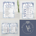 Nautical Anchor Bridal Shower, Wedding 4 Games Invitation<br><div class="desc">Elegant Watercolor Nautical Bridal Shower, 4 Games in One Folder, Anchor Rope Navy Blue Theme Bridal Shower, Nautical Weddings, Make Your Bridal Shower, Wedding Extra Fun with This 4-In-1 Nautical Wedding Game, a Stylish and Practical Way to Entertain Guests! This Card with Instant Digital Download Includes Four Matching Games: Shoe...</div>