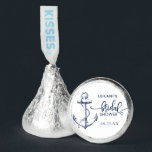 Nautical Anchor Bridal Shower White Hershey®'s Kisses®<br><div class="desc">This design features a large anchor on the left and a bridal shower in fun typography.</div>