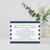 Nautical Anchor Bring a Book Library Baby Shower Invitation Postcard (Standing Front)