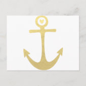 Nautical Anchor Bring a Book Library Baby Shower Invitation Postcard (Back)