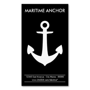 Nautical Anchor Business Card Magnet
