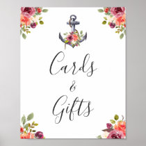 Nautical Anchor Cards and Gifts Wedding Sign