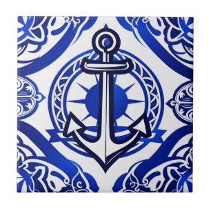 Nautical Anchor  Ceramic Tile