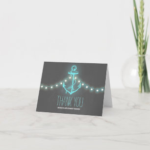 Nautical Anchor Chalkboard Wedding Thank You