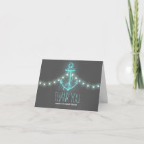 Nautical Anchor Chalkboard Wedding Thank You Card