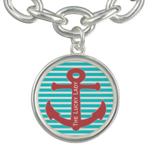 Nautical Anchor Charm Bracelet