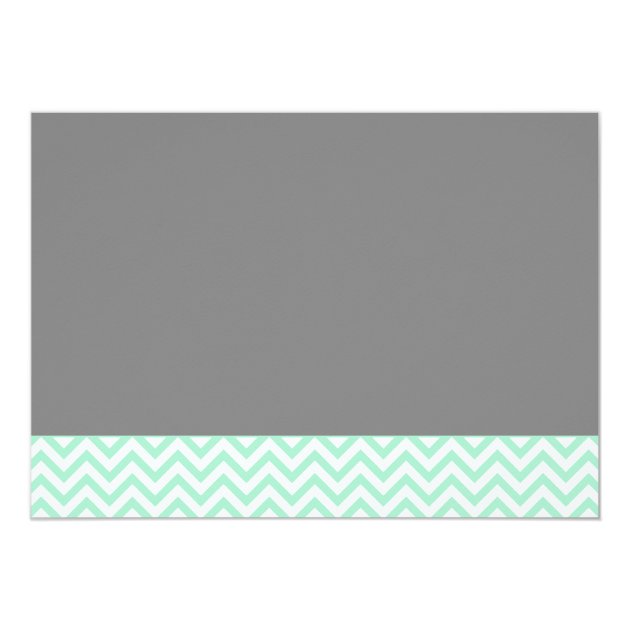 Nautical Anchor Chevron Mint Gray Bridal Shower Invitation