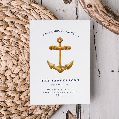 Nautical Anchor  Coastal Moving Announcement