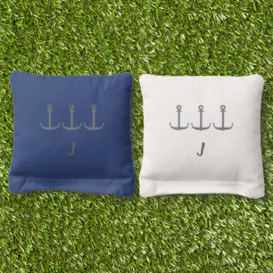 Nautical Anchor Color theme Cornhole Game Bags Set