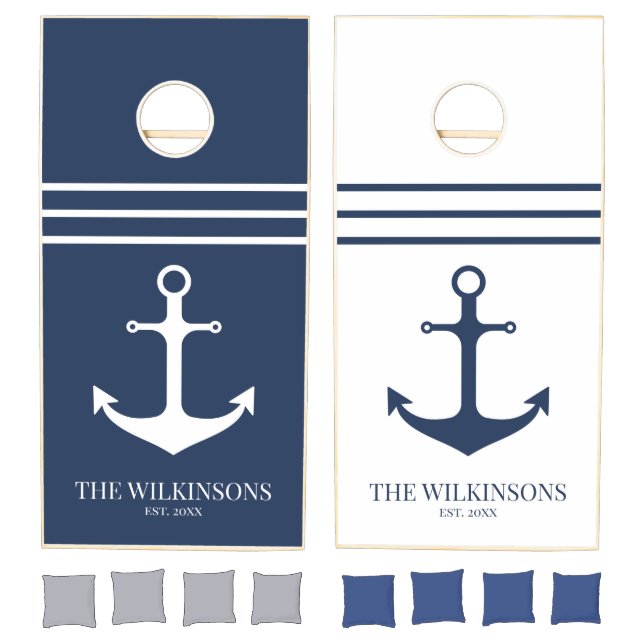 Nautical Anchor Cornhole Set (Set)