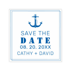 Nautical Anchor Create Your Own Save the Date Self-inking Stamp