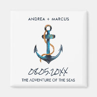 Nautical Anchor Cruise Ship Wedding Favor Magnets