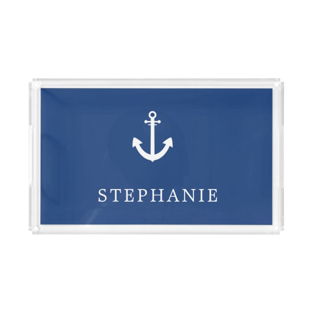 Nautical Anchor Custom Acrylic Tray (Front)