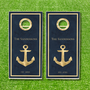 Nautical Anchor Custom Cornhole Set