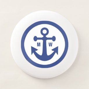 Nautical Anchor custom monogram frisbee