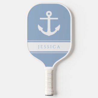 Nautical Anchor Custom Name Blue 