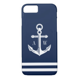 Nautical Anchor Custom Navy Style iPhone 8/7 Case