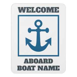 Nautical Anchor Custom Text Door Sign