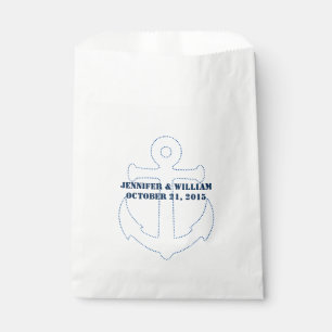 Nautical Anchor Custom Wedding Favor Bag