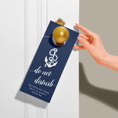 Nautical Anchor  Do Not Disturb Wedding Favor Door Hanger