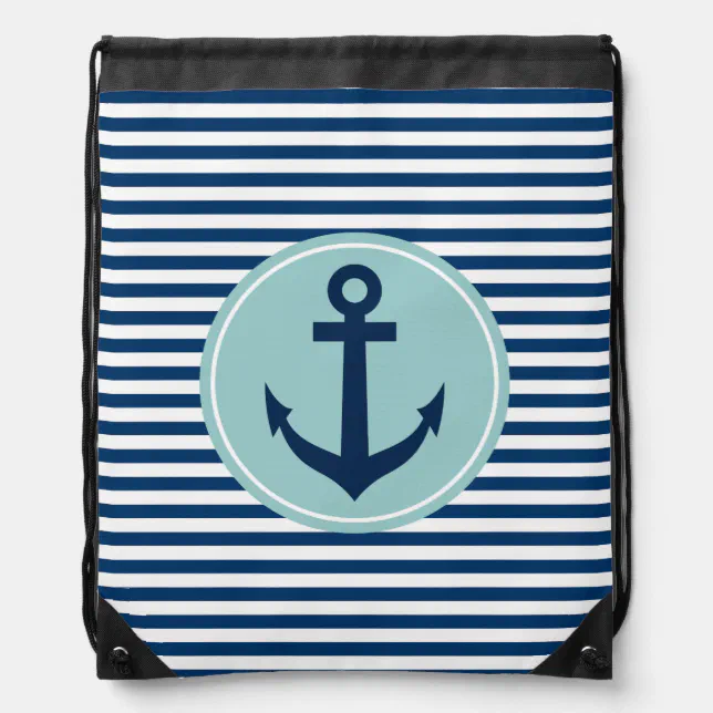 Nautical anchor drawstring backpack sailing bags Zazzle