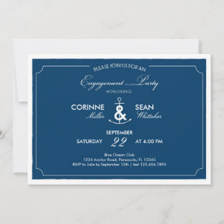 Nautical Anchor Engagement Party Invitation